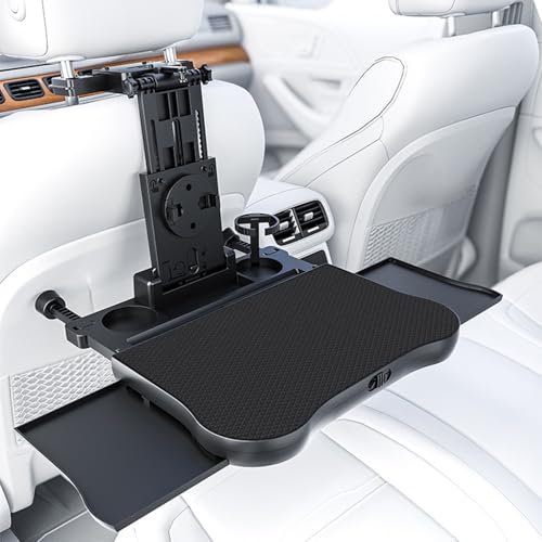 RATSTONE Sièges Arrière Table De Voiture,Plateau De Voiture à Suspendre Pour Appui-Tête Arrière Plateau De Siège De Voitures Pliable Table Avec...