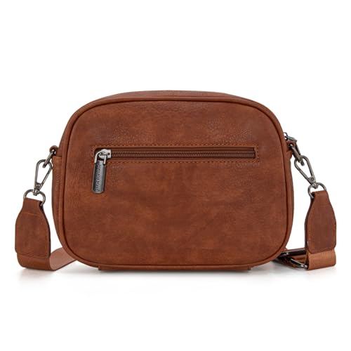 Image of Montana West Crossbody Bags for Women Cow Print Purse Triple Zip Shoulder Handbags with Wide Strap