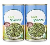Leaf Spinach Canned 13.5 oz (2 Pack) – Ready-to-Use Cooked Greens for Recipes & Meals