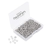 DADIFEN 1000pcs 304 Stainless-Steel Jump Rings for Jewelry Making Supplies 5mm 21Gauge Boxed Silver