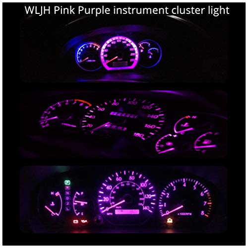 Wljh JM092120P 74 Led Bulb Dash Lights Extremely Bright T5 2721 18 37 286 Wedge Pc74 Twist Socket Automotive Instrument Panel Gauge Light Kits Dashboard Cluster Shift Bulbs Purple Pack Of 20 thumb #1