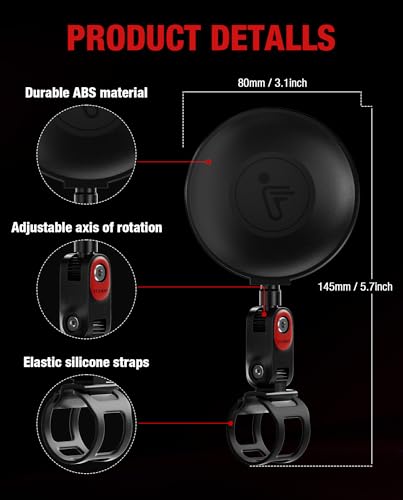Verstellbare Rückspiegel mit 360°-Drehung (2er-Set) Kompatibel mit allen Segway Ninebot MAX G30 G2 G3 ZT3 Pro GT3 F3 E3 Rollern (außer Air T15), Großwinkelspiegel, HD-Glas, Originalzubehör