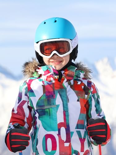 Image of Geyoga Kids Waterproof Winter Snow Ski Gloves for Boy Girl Outdoor Warm Thickening Snowboard Gloves