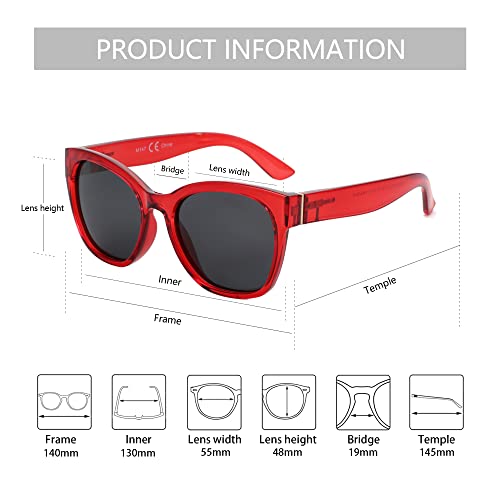 Image of ZENOTTIC Cat Eye Sunglasses Women: Polarized UV400 Oversized Retro Shades