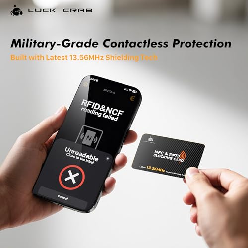 RFID Blocking Cards 2 Pack – Slim SafeCard NFC Wallet Protector for Contactless Credit/Debit Cards & Passports – Anti-Theft RFID Shield for Identity & Data Protection3