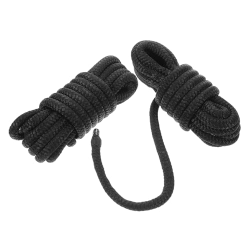 TOPBATHY 2pezzi Corda in Nylon Nera Per Attracco Di Barche Corda Intrecciata Resistente Per Ormeggio Marino Per Uso Esterno e Vari Tipi Di Imbarcazioni