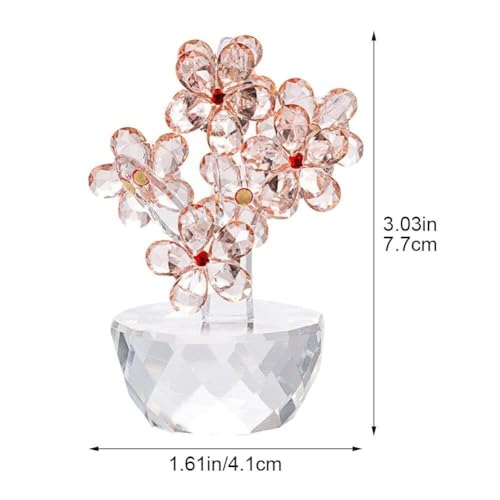 Figurines de fleur de prune en verre pour decoration de table chic - 5