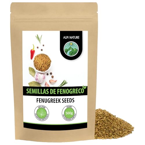 Alpi Nature Fenogreco Semillas Enteras 500g, Semillas de Fenogreco Enteras para Cocinar y Condimentar