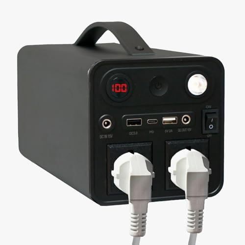 Generador Solar Portátil, AC/DC/USB, Batería de Litio, Larga dura...