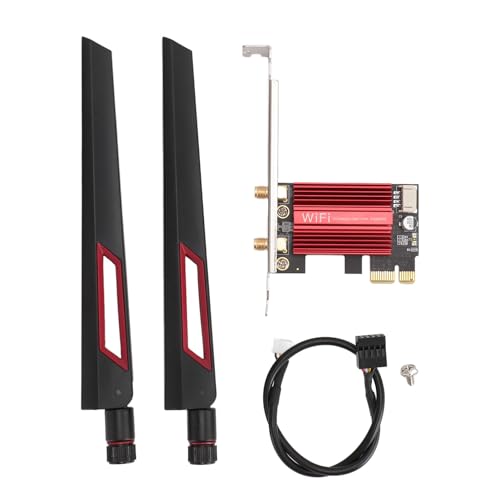Tarjeta WiFi 7260AC Pro PCIE, Tarjeta de Red Inalámbrica PCIE de Doble Banda de 1200Mbps 2,4G 5G con Ganancia de 2 10dBi para Windows 7 8 10 11
