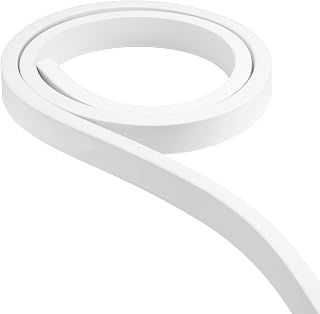 1pcs 3/4" Thick x 1-3/5" Wide Flexible Flatstock Molding 8' Feet Long Trim Molding PU Baseboard Decorative for Wall Corners Cabinet Edges Countertops Villas Hotels Suites Wall Tiles