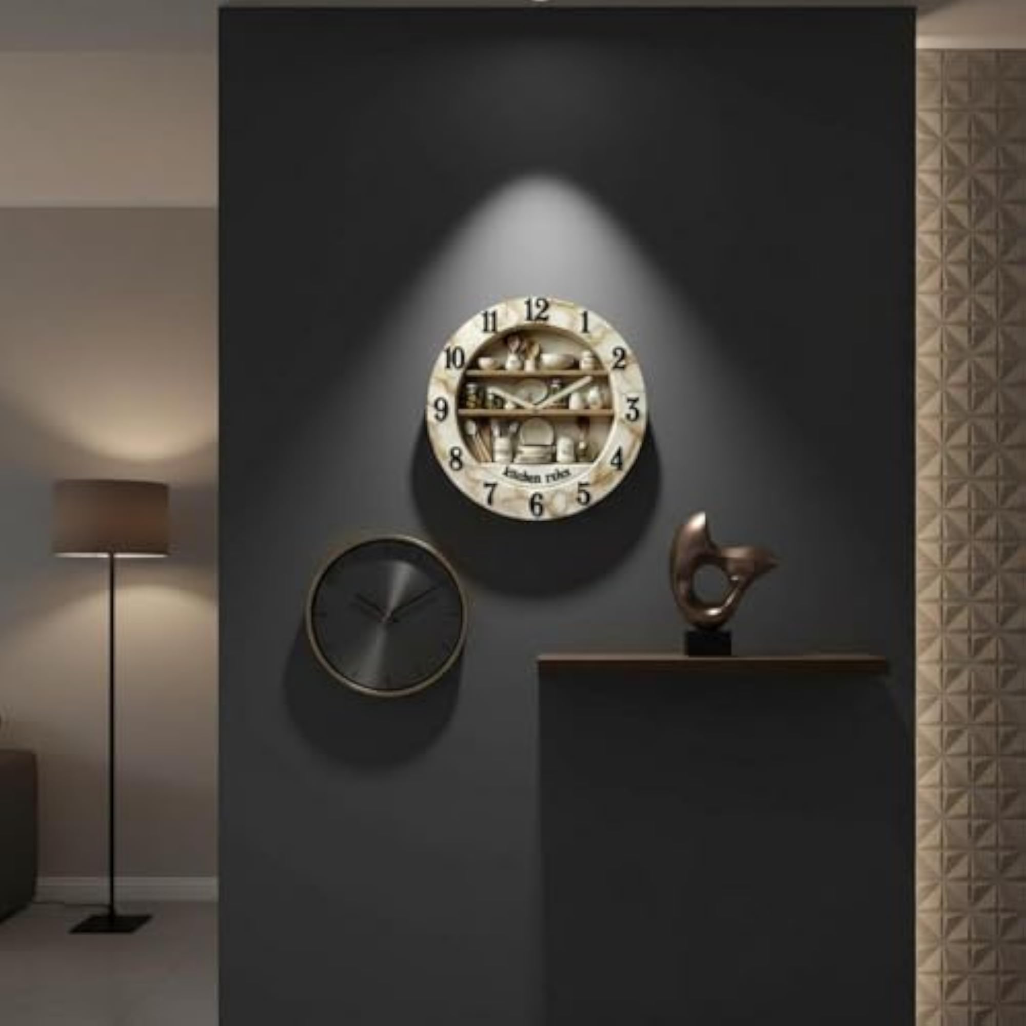 Kitchen Spice Wall Clock Nordic Design Spice Kitchen Clock