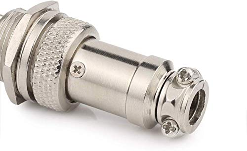 Clyxgs GX16 6 Pin Panel Mount Round Metal Aviation Plug Adapter Male Female Plug Metal Socket (Pack of 5) - Image 4