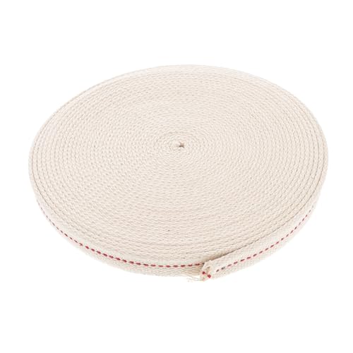 Alipis Mèche Plate en Coton 100% Pure pour Lampe à Pétrole Largeur 15 CM Longueur 10 Mètres Mèche de Rechange pour Lanternes et Lampes à Huile Usage Camping et Intérieur Extérieur