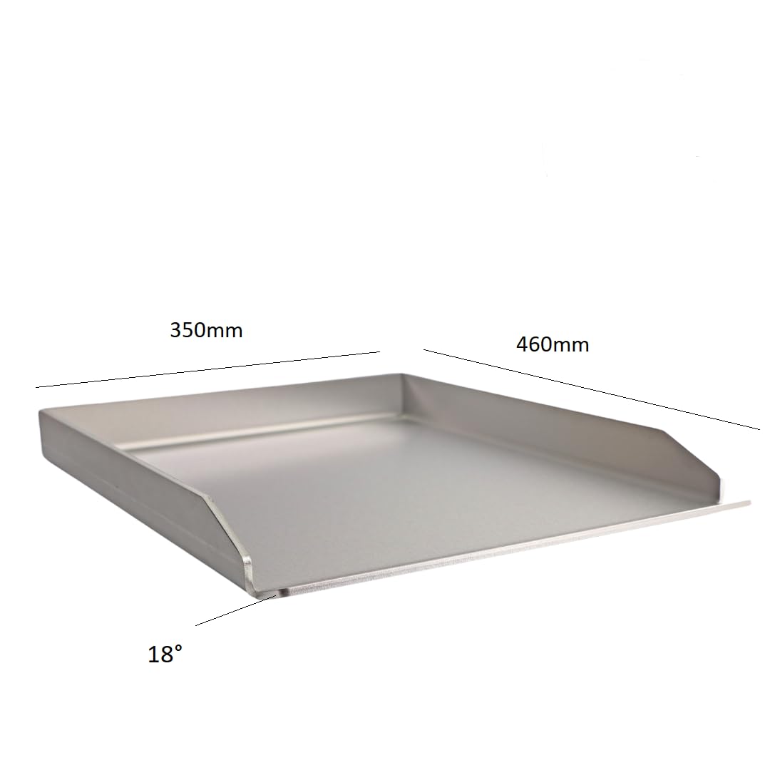 Edelstahl Plancha/Griddle-Plate/Bratplatte/Burger Platte 460 x 360