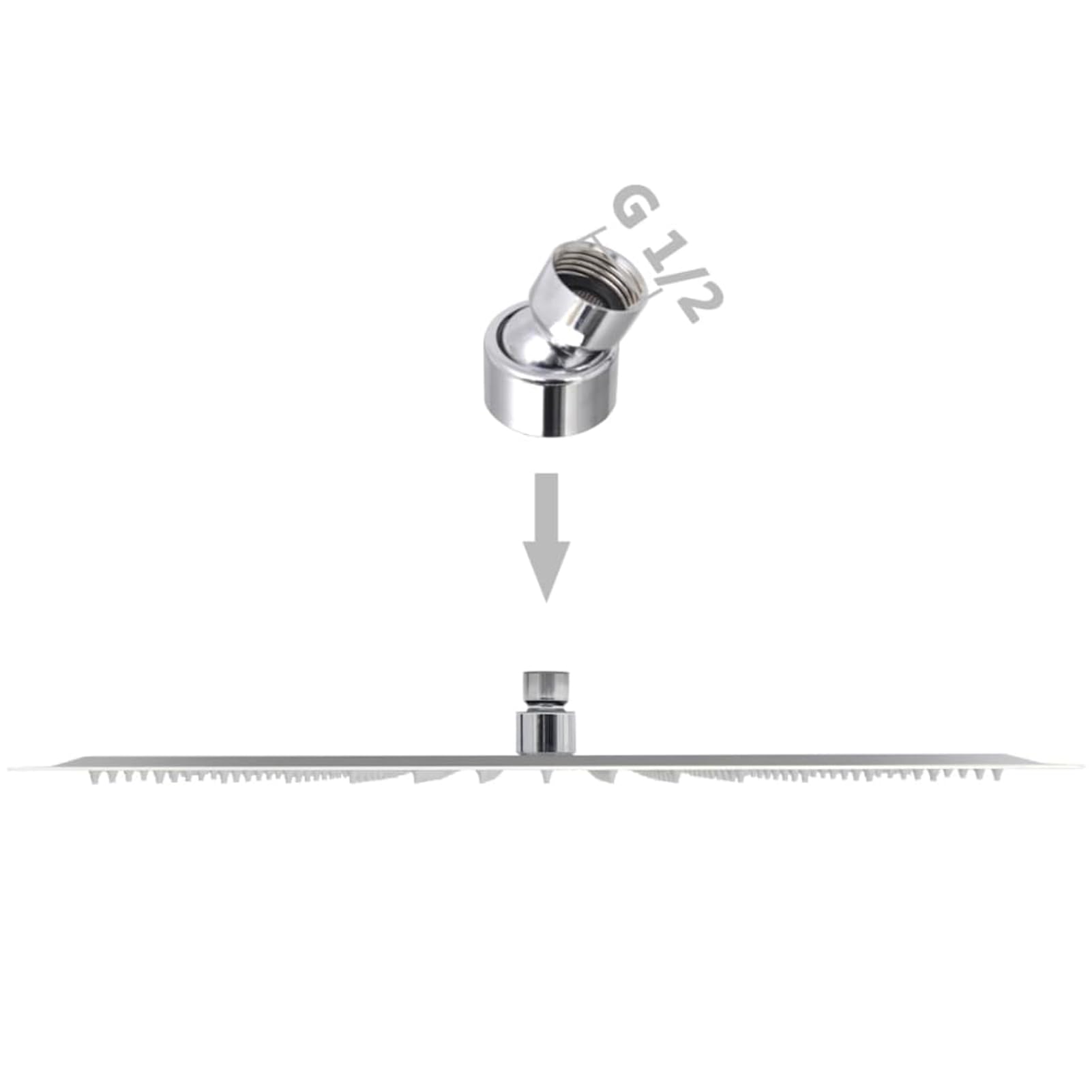 Fasba Ducha de Lluvia con 224 boquillas, Acero Inoxidable, montable en Pared o Techo, para un baño Relajante Modelo FCLRZJ-142162ES
