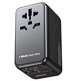 MOMAX Universal Travel Adapter, 100W Fast GaN...