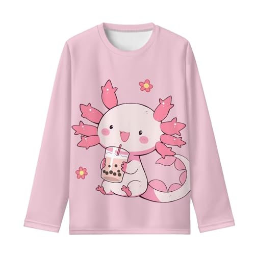 Girls Long Sleeve Graphic Tee Shirts 3-4T Kids Active Athletic Tees Crew Neck Shirt
