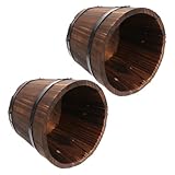 Pot de fleurs en tonneau en : pouvez placer balcon ou jardin comme pot de fleurs, jardinière pour plantes