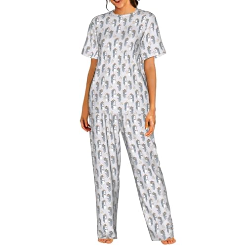 Pyjama court femme chevaux idéal pour vos matins cocooning