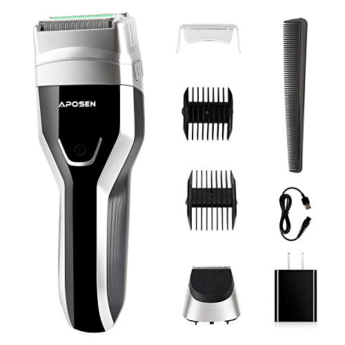 Aposen Electric Razor for Men, USB Rechargeable Foil Shaver with LED Display, Wet