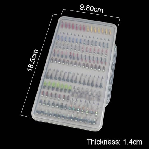 133pcs/Set Ultra-Thin Portable Nymph Scud Midge Flies Kit Assortment with Box Trout Fishing Fly Lures-bass Lures Fishing Gifts for Men - Thumbnail 6