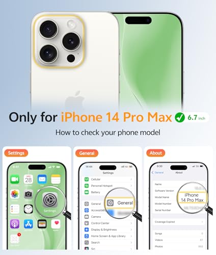 FNTCASE for iPhone 14 Pro Max Case: [Compatible with Magsafe] Translucent Matte Cases with [Full Camera Protection] [Screen Protector] Military Grade Shockproof Protective Phone Cover - Light Moss - 3
