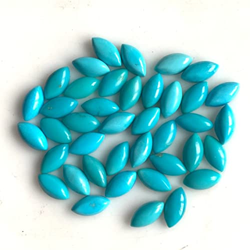 Turquoise d'Arizona 6X3mm lot de 10 pierres calibrées pour sertissage facile