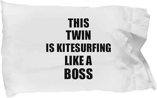 Miniatura 1 de This Twin is Kitesurfing Like A Boss Pillowcase Funny Gift Idea Family Present Pillow Cover Case 20x30