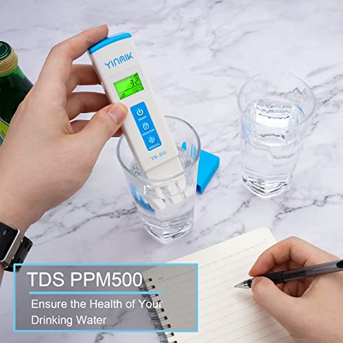 YINMIK Digital pH Meter TDS Meter Combo Accurate Measurement for pH TDS EC Temp with ATC, 2nd Generation Water Quality Tester with Horizontal Display for Hydroponic Swimming Pool Aquarium - Image 6