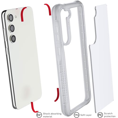 Image of Ghostek Covert Galaxy S23 Plus Case Clear Shockproof Protective Phone Cover with Slim Shock Absorbent Bumper Wireless Charging Compatible Designed for 2023 Galaxy S23+ (6.6 in) (Clear)