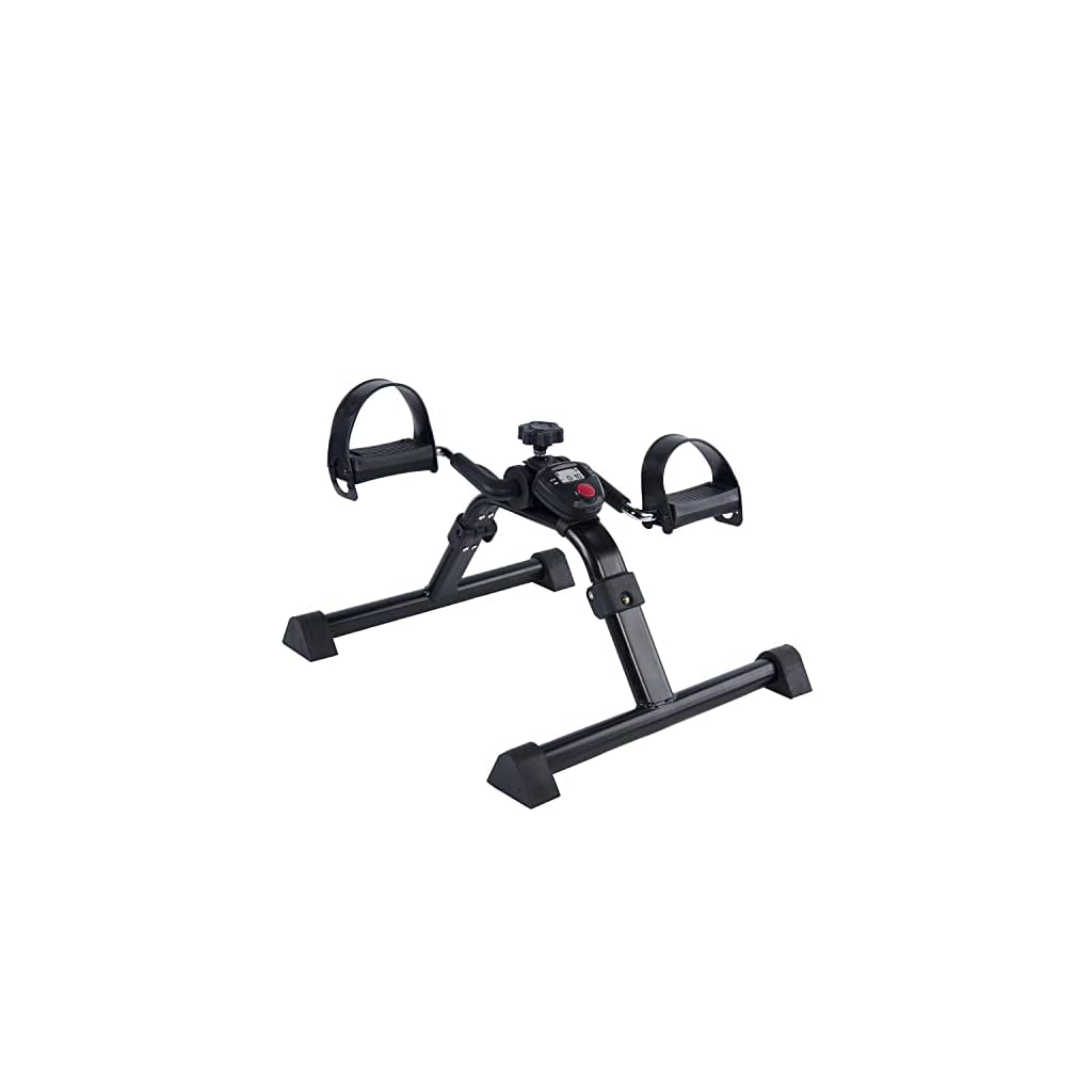 Vaunn Medical Under Desk Bike Pedal Exerciser with Electronic Display for Legs and Arms Workout