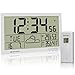 Produktbild Bresser Wetterstation Funk mit Außensensor MyTime Jumbo LCD Wetter Wanduhr mit Außensensor und extra großen Ziffern für Tisch und Wandmontage, weiß
