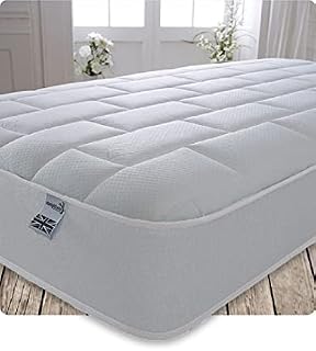 Starlight Beds  Single Mattress. 7.5 Inch Deep Sprung Single Foam Free Mattress Finished with a Luxurious Soft Top Panel and White Border (3ft Single Mattress 90cm x 190cm)