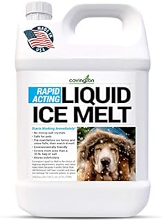 Ice Melt, Pet Safe Ice Melt, De Icer for Sidewalks, Driveways, Decks, & Concrete. Spray Pet Friendly Liquid Ice Melt, Covers More Ground & Easier than Spreading Salt Pellets, USA Made-1 Gallon