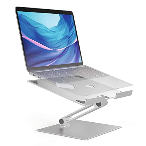 Durable - Soporte Para Ordenadores Portátiles Stand Rise En Oferta Durable Soporte De Mesa Para Ordenador Portátil/Notebook, Ajustable En Altura Y Ángulo, Plegable, Plata, 505023