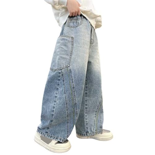 Pantalón vaquero niño elástico de tela duradera y pantalones casuales infantiles