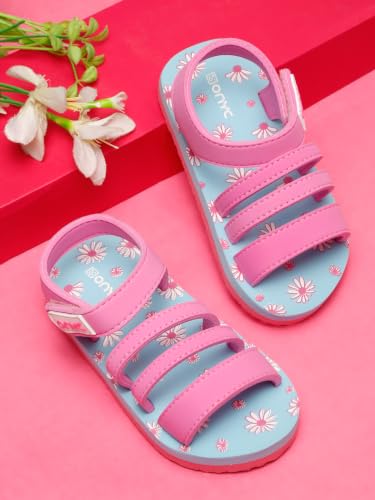 Image of ONYC Floral Sandal for Baby Girl, Indoor and Outdoor Flat Sandals for Kids
