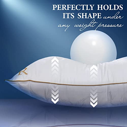 Royal Therapy King-Size Professional Hotel Pillows (2-Pack) - A Set Of Premium Plush Gel Microfiber Down Alternative Hypoallergenic Bed Pillows For Your Home Bedroom - Side, Stomach & Back Sleepers #TOP2