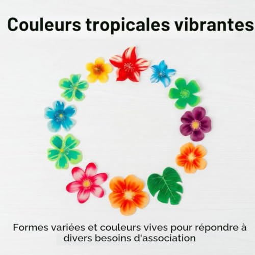 60 pièces de papier comestible pour décorer les gâteaux, fleurs et arbres – vue 3