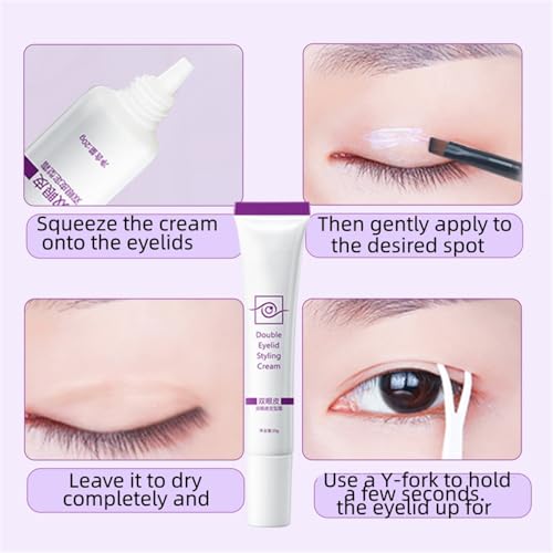 Double Eyelid Pen Glue Invisible Double Eyelid Styling Cream Stick Long Lasting Liquid Eyelid Tape Stickers Cream Double Eyelid Serum Make Eyes Bigger