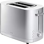ZWILLING Enfinigy 2-Slice Toaster - Silver Stainless Steel Toaster with Extra Wide Slots for Bagels - 7 Toast Settings, Reheat, Defrost, and Even-Heating Technology
