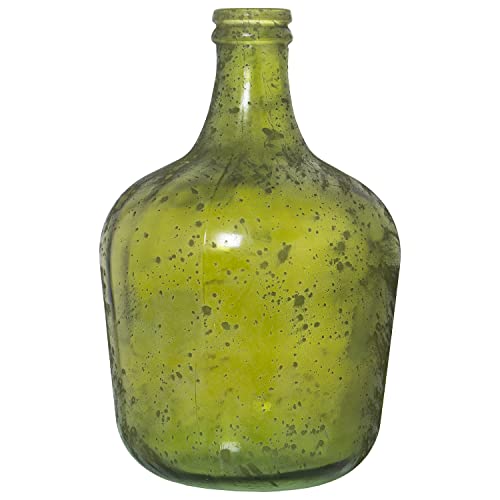 Jarron de sobremesa con Forma de garrafa de Cristal de 12 litros en Verde ø26x42 cm