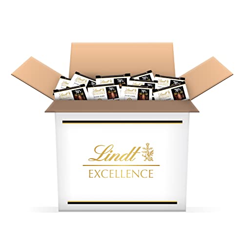 Lindt - Mini Carrés EXCELLENCE - Chocolat Noir 70% Cacao, 1,1kg