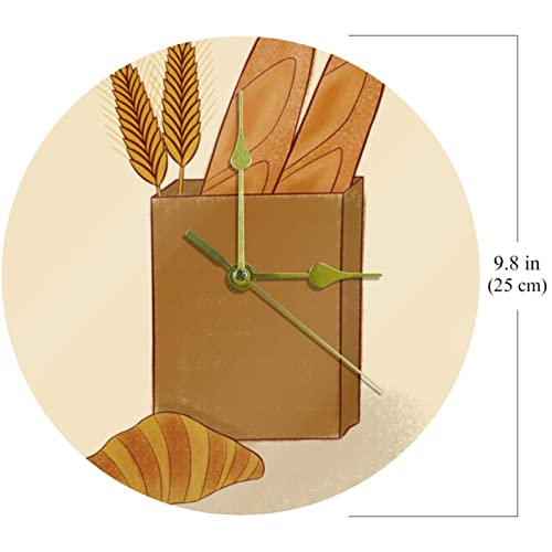 Horloge murale acrylique Croissant silencieuse pour stopper le bruit du tic-tac