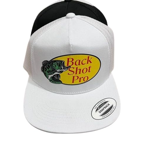 Back Shot Pro Bass Fishing Cap – Classic Trucker Style White