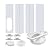 Qmisify Window kit, AC Window Kit, Sliding AC Window Vent Kit, Window Seal Kit for AC Unit Exhaust Hose Vertical and Horizontal Window
