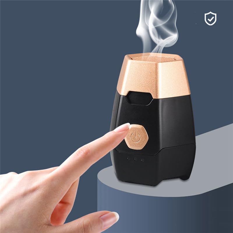 Bruciatore di incenso USB, diffusore elettronico arabo Bakhoor, portatile, per musulmani, per uso domestico, nero