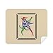 Mahjong Bamboo Bar 1 Tiles Pattern Cleaning Cloth Screen Cleaner 2pcs Suede Fabric