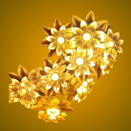 Image of WANNA PARTY Festive Decor Lights for Decoration Lotus Flower LED Decorative Garland for Diwali Decoration for Home Indoor Outdoo Festival Celebration Room Decor
